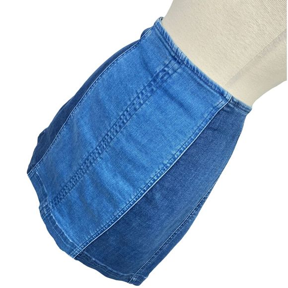 PacSun Two-Tone Denim Mini Skirt - Size Small - Picture 5 of 8